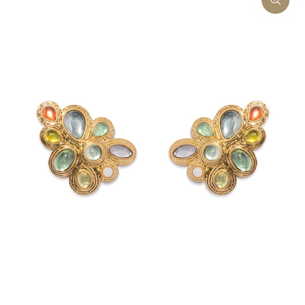 Loren Hope Valletta Stud Multi-Color Gold Earrings